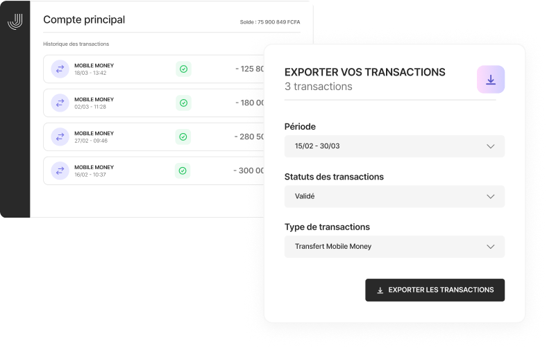 Je retrouve mes transactions pour faire ma comptabilité