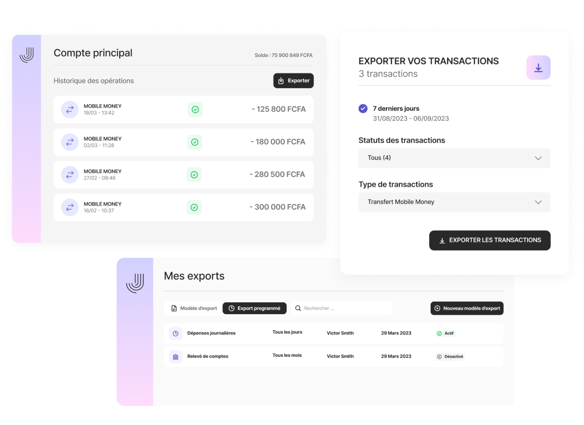 EXPORTS FOR DETAILED TRACKING